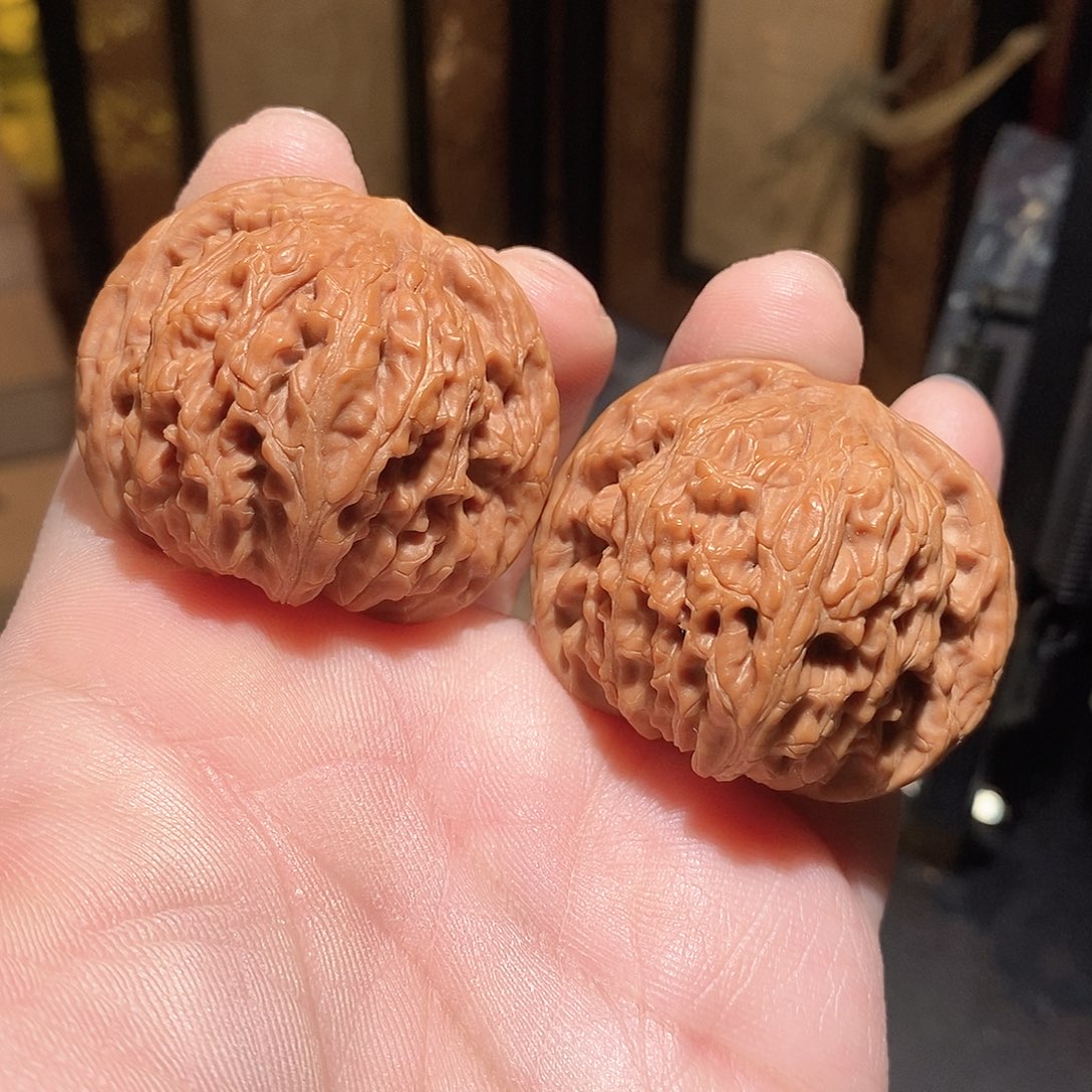 文玩核桃把件43磨盘全品