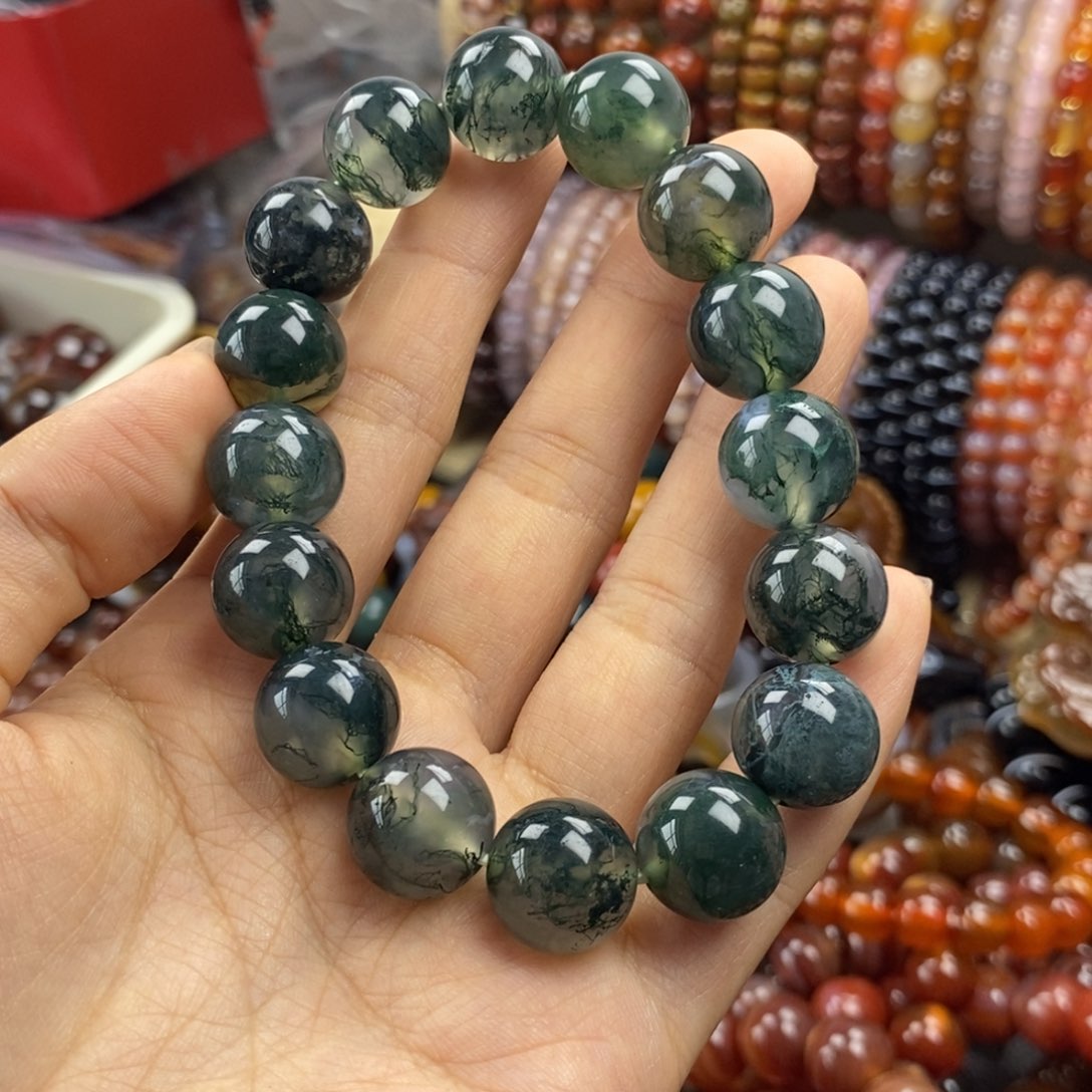 花***子玛瑙/玉髓戒指未镶嵌