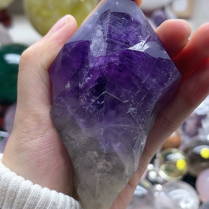 水晶天然水晶摆件紫未镶嵌