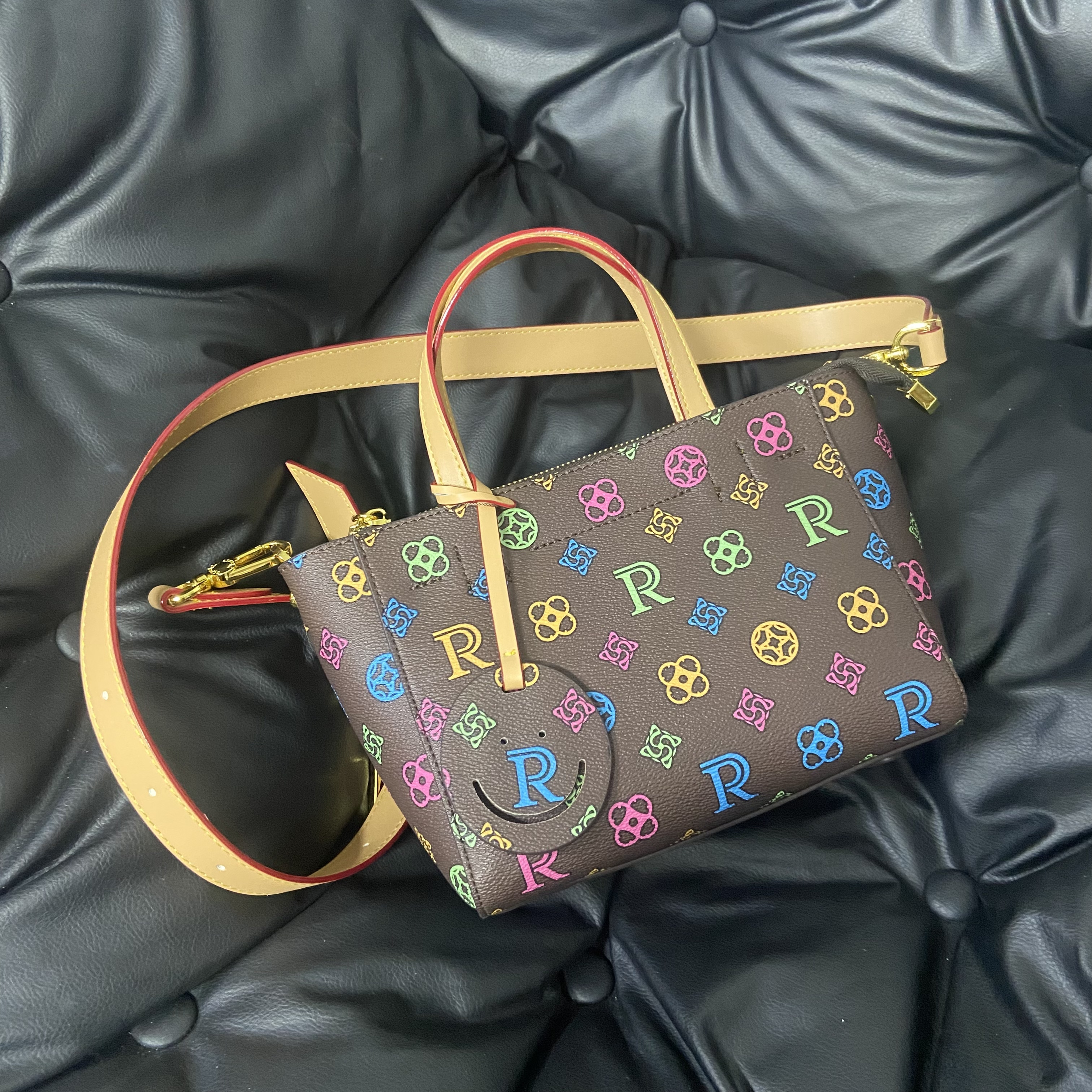 2025新款五彩横版菜篮简约百搭包包