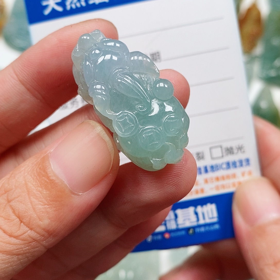 翡翠未镶嵌颈饰貔貅