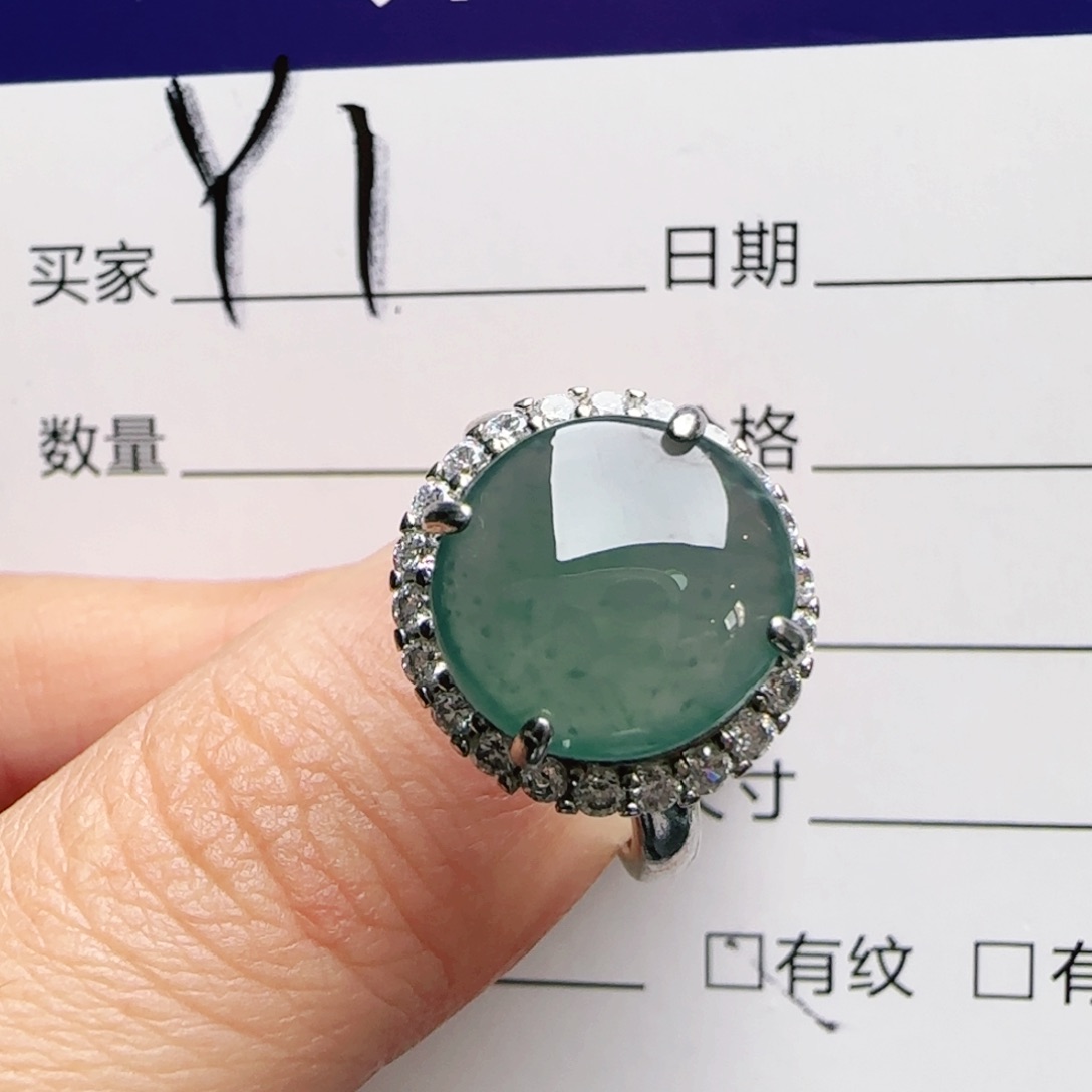 银S925镶嵌手链翡翠