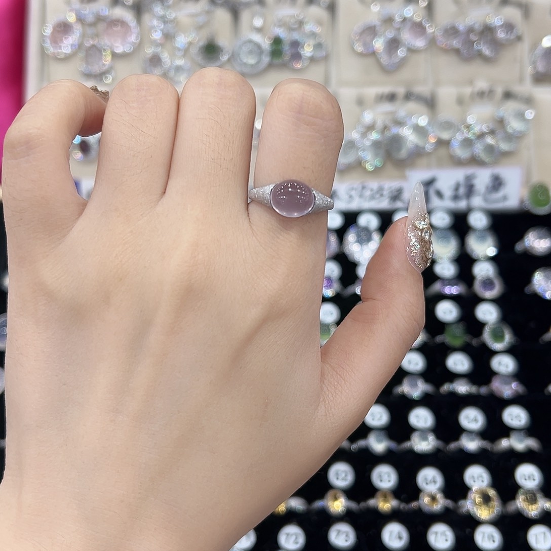 ༠***°戒指银S925镶嵌萤石