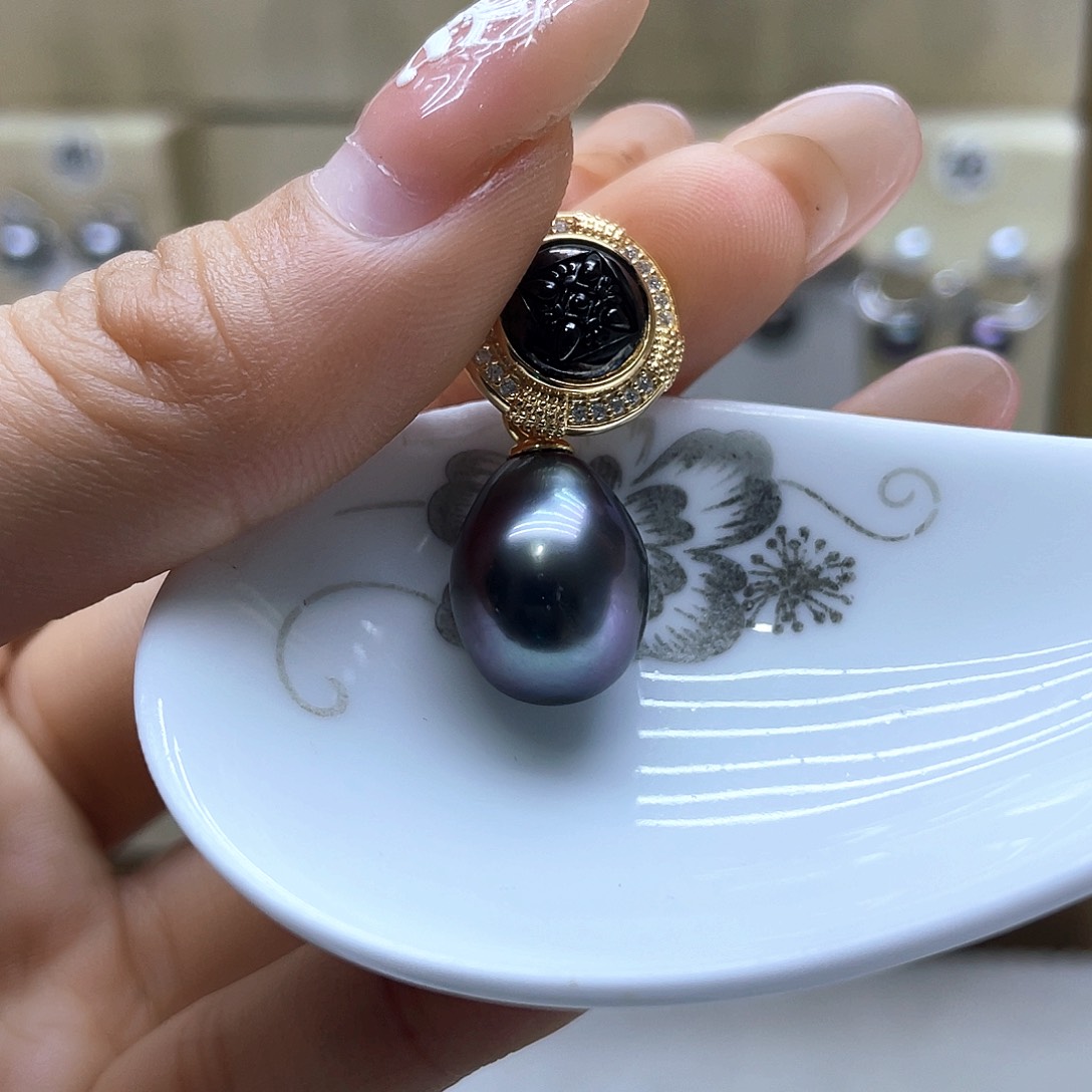 海水珍珠颈饰银S925镶嵌