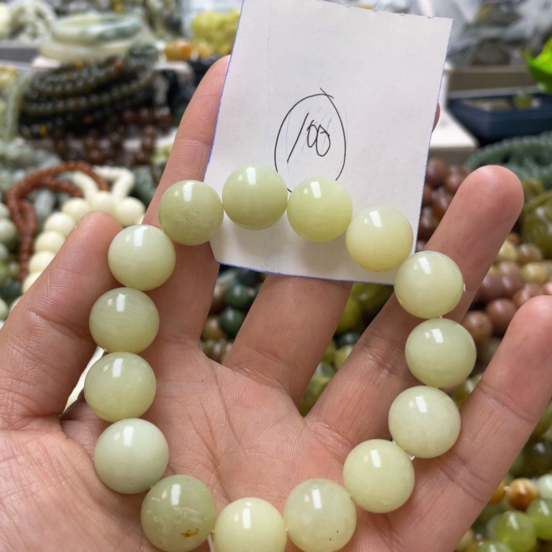 蛇纹石玉手链未镶嵌