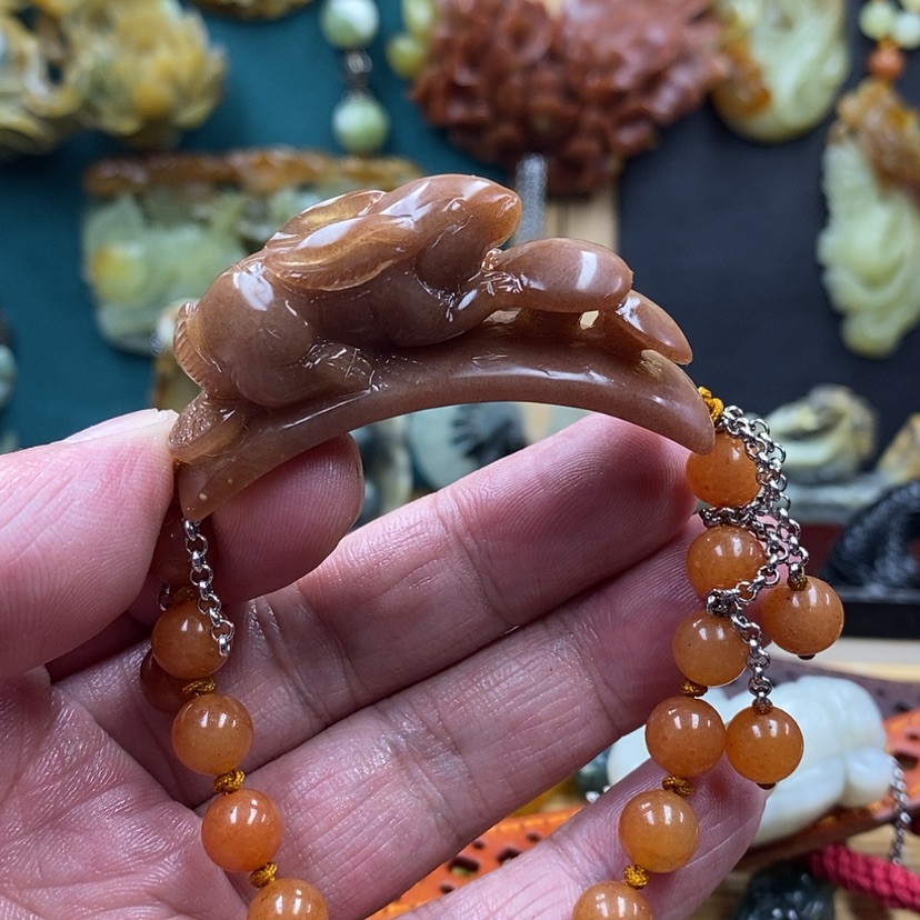 【闪购商品】蛇纹石玉手牌未镶嵌