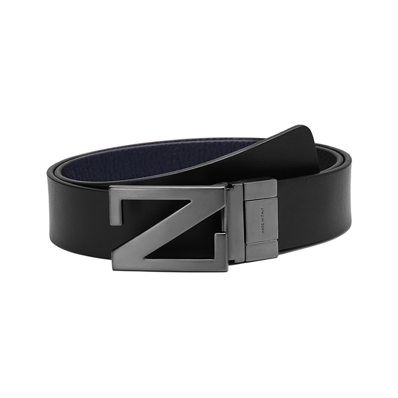 ZEGNA杰尼亚 男士Z字搭扣可裁剪双面旋转腰带3.5cm LHBOV B027UZ