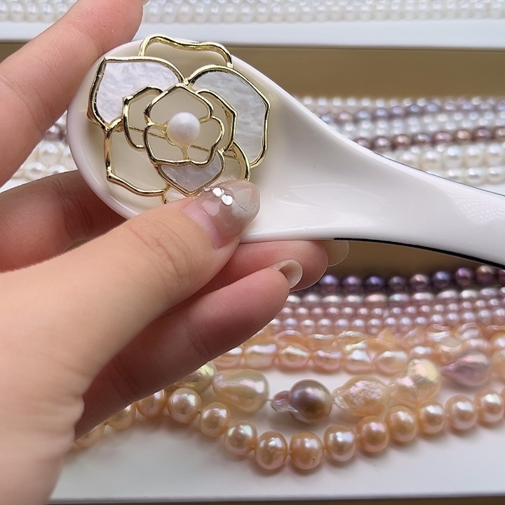 银S925镶嵌颈饰淡水珍珠