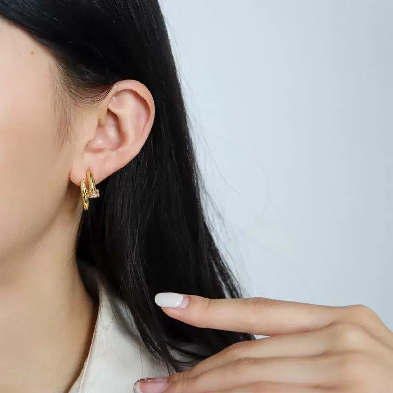 铜合金耳饰 2011复古精致钉子耳钉