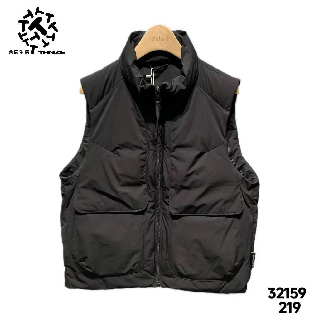 含辰生活25款纯色男多口袋拼接透气冬季男士保暖马甲32159