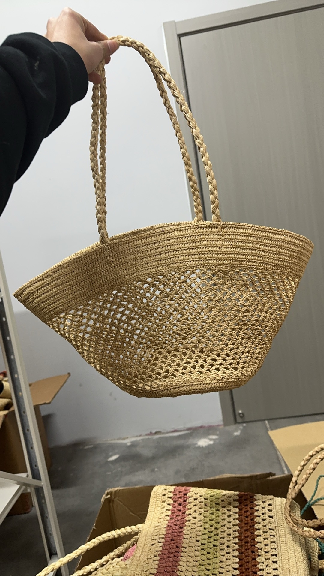 【日常】拉菲草手工编织包包