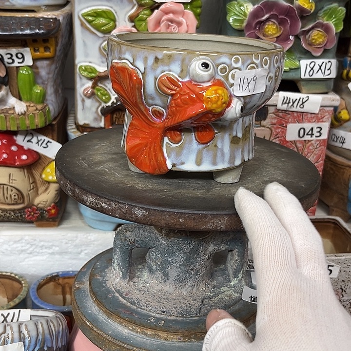 粗陶材质多肉花盆