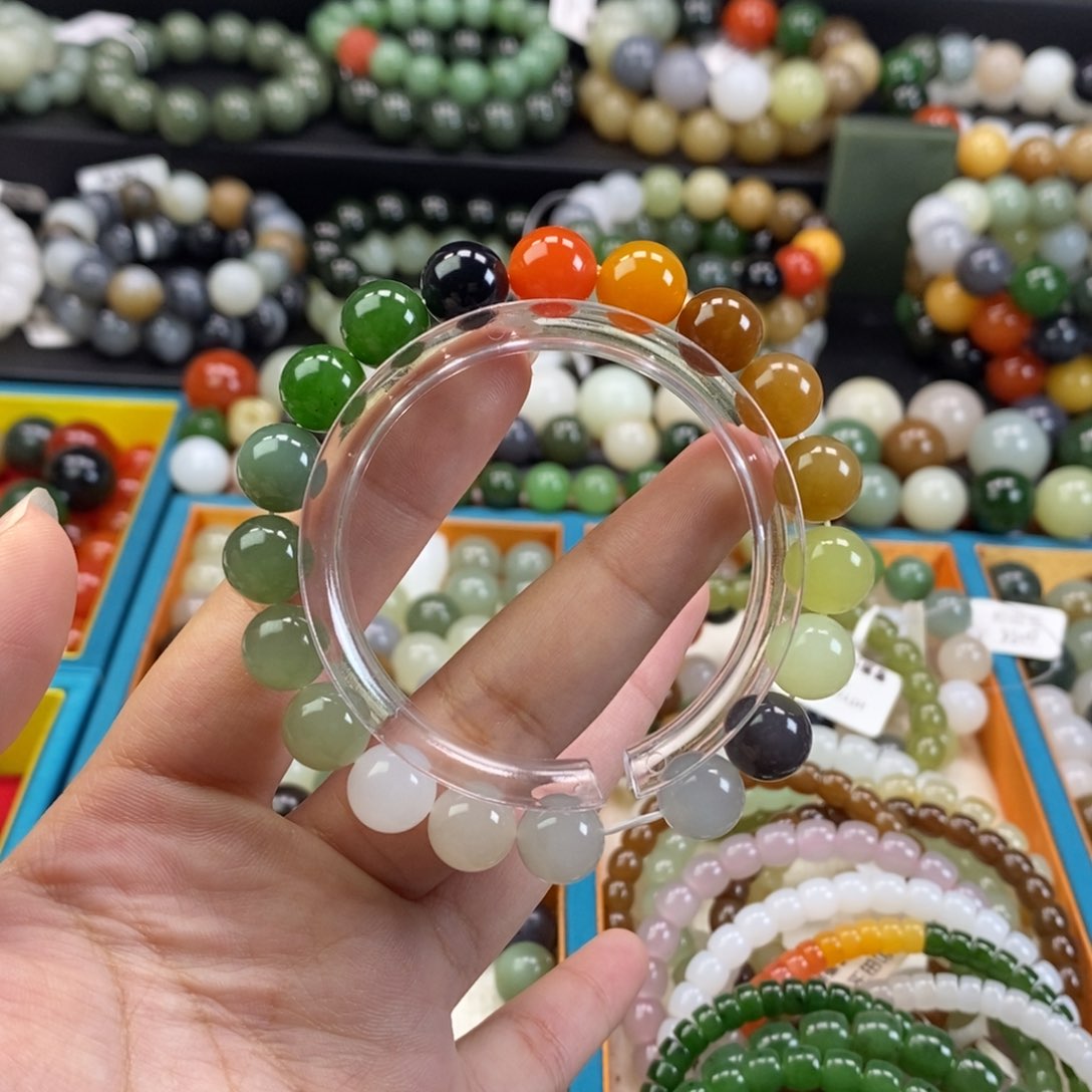 和田玉手串未镶嵌多宝手串10