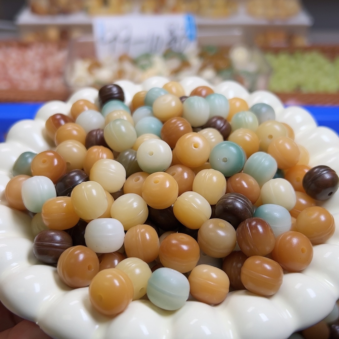 菩提根/象牙果吊坠卡13多宝色汗宝30颗