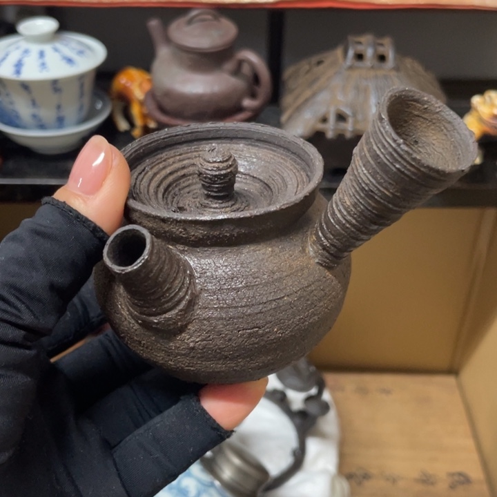 陶中古工艺品摆件