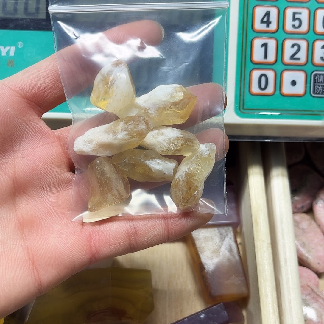 未镶嵌水晶珠宝半成品巴西暴力黄