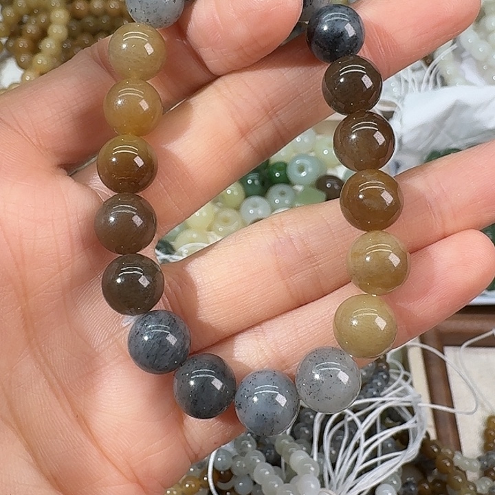 「***」和田玉（糖玉）未镶嵌手链10mm