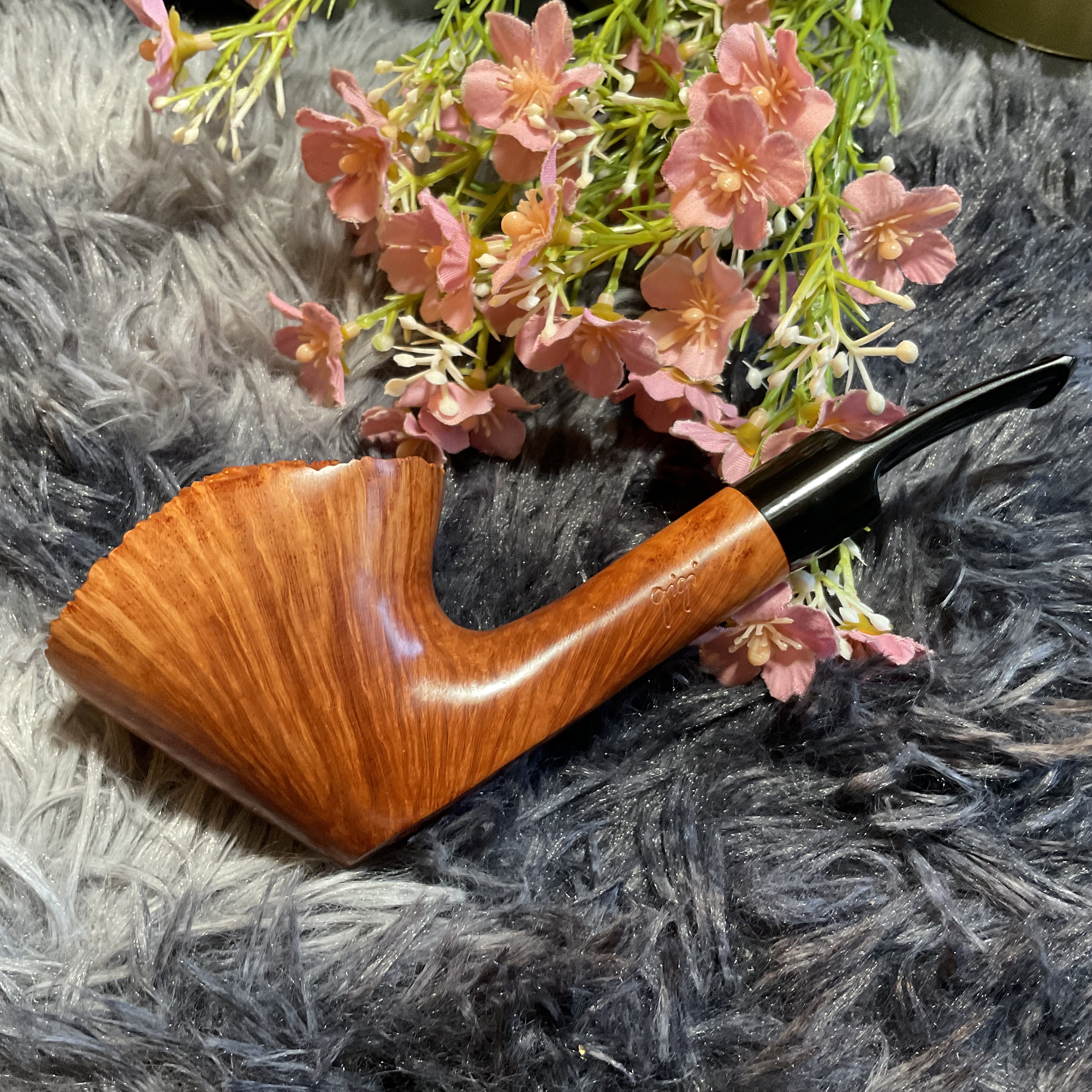 意大利GIGI烟斗品牌纯手工直纹光面大瘤皮纯手工长腿石楠木烟斗