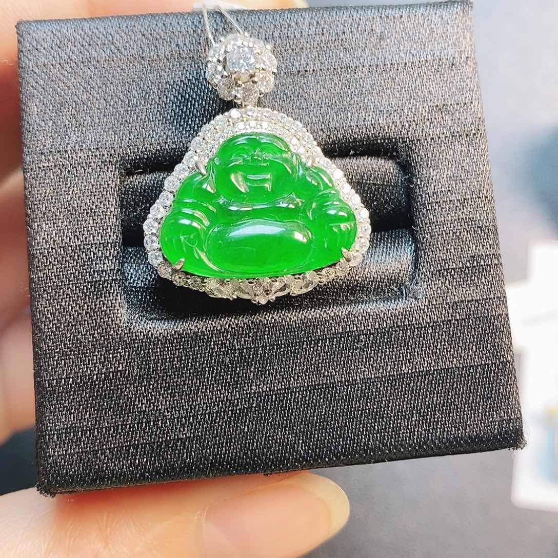 翡翠银S925镶嵌颈饰