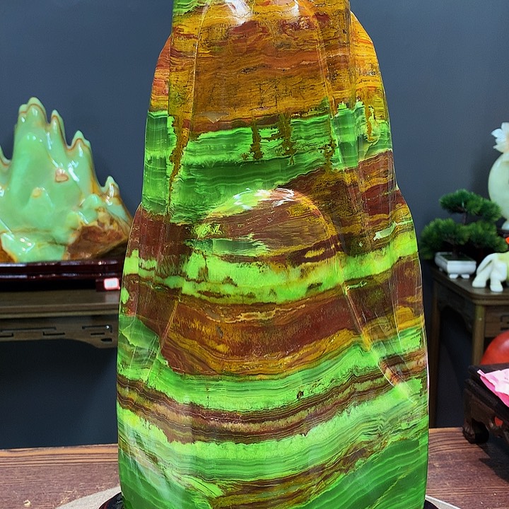 石材靠山摆件创意