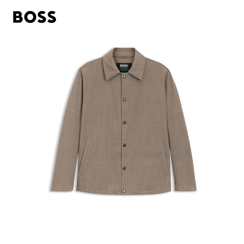 【阿斯顿马丁联名】BOSS博斯 男士26年新款羊毛混纺外套50553643