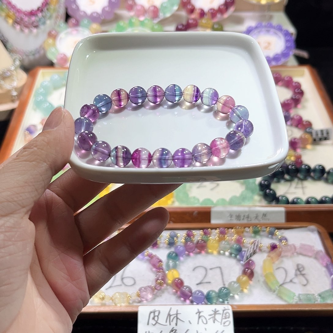 萤石未镶嵌萤石莫奈花园千层9加