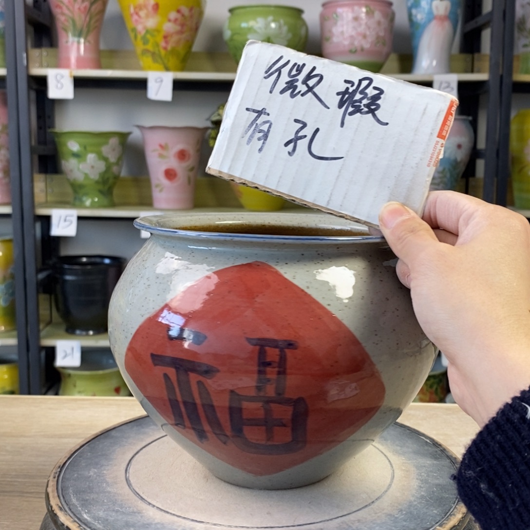 景德镇手工手绘陶瓷花盆