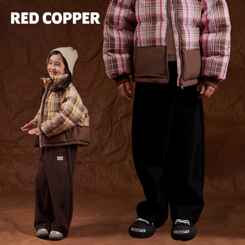 redcopper2025秋冬新款女童甜美蕾丝腰边保暖长裤休闲裤CH323313