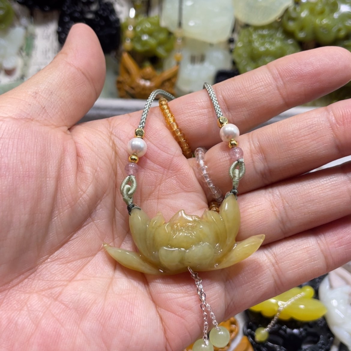 【闪购商品】岫玉颈饰未镶嵌森***?80吊坠