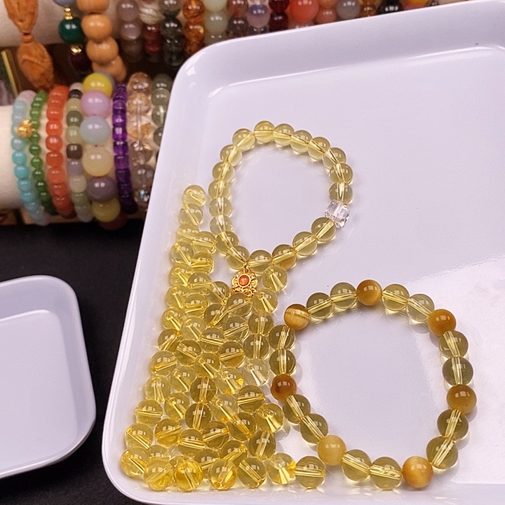 未镶嵌卡8.5黄水晶30玛瑙/玉髓