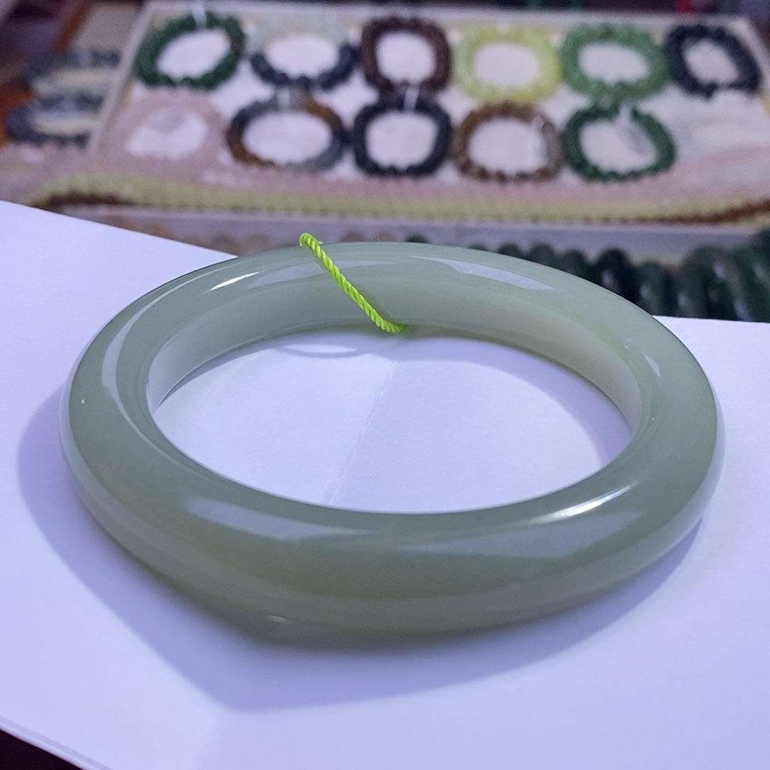 颈饰未镶嵌和田玉60精品新疆且末蓝老矿料脂膏级手镯