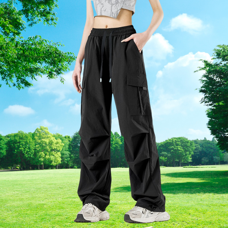 【夏季新品】户外速干裤男女冰丝运动休闲裤宽松百搭潮流多袋工装裤