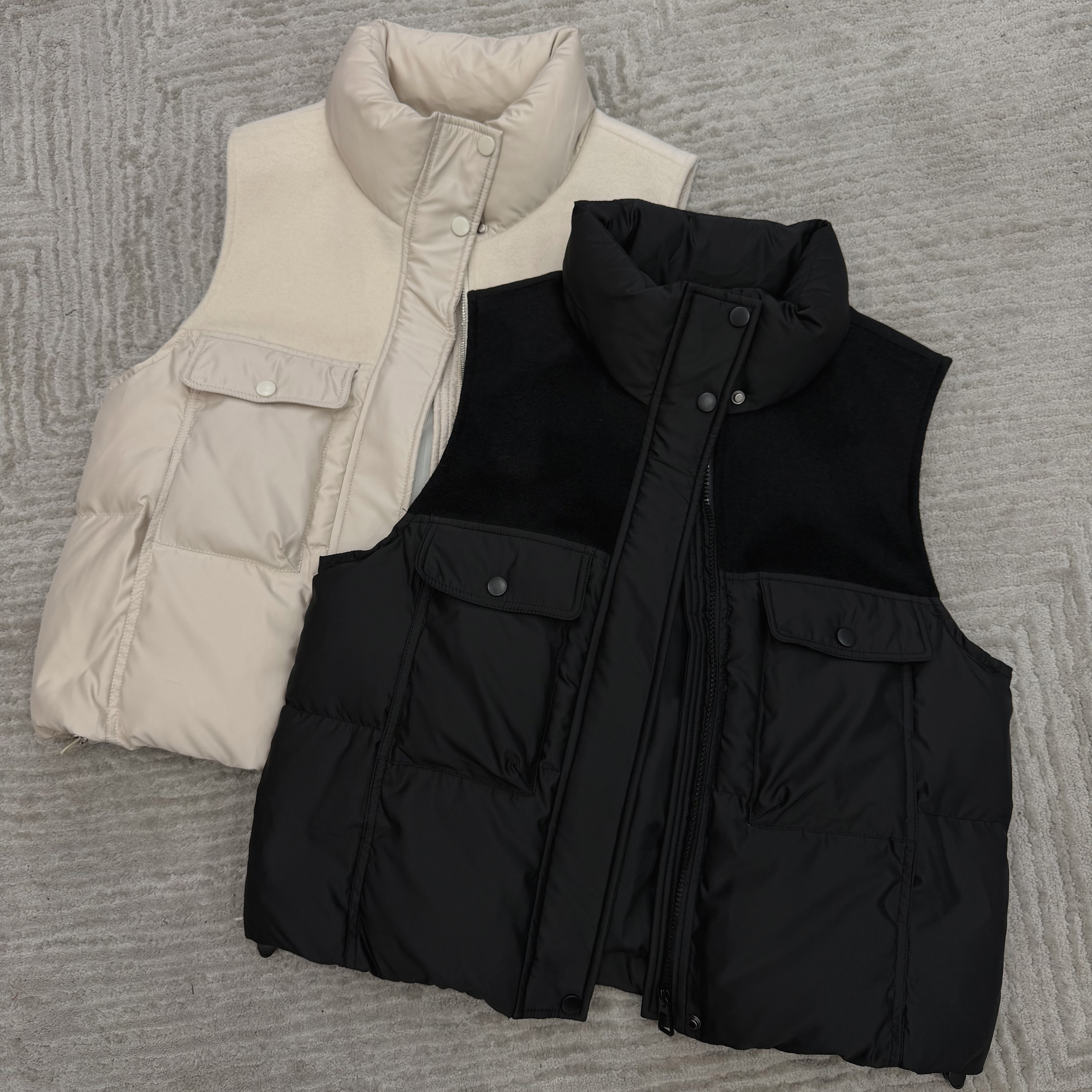 2025秋冬新品时尚百搭棉马夹休闲气质简约女士无袖马甲上衣8222