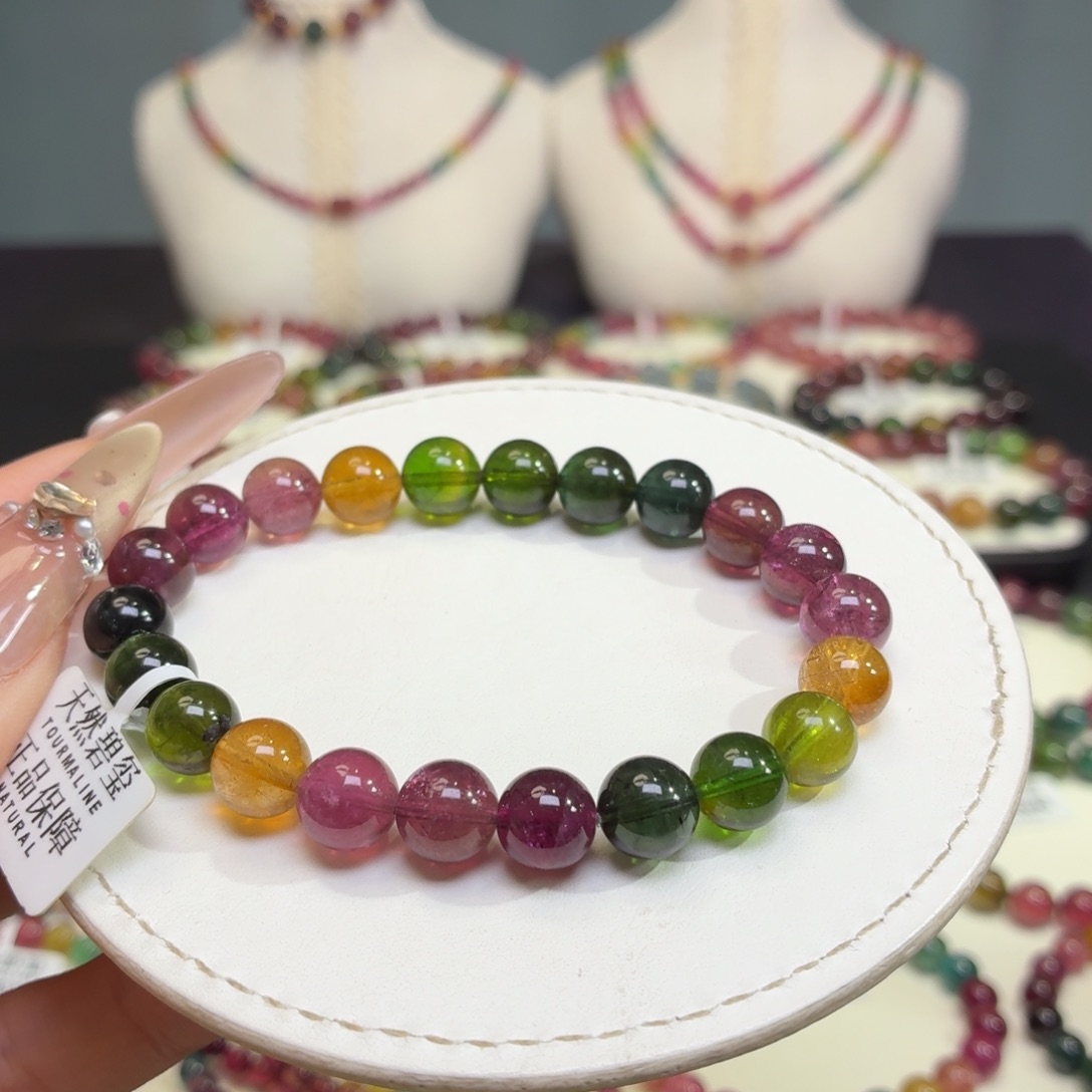 未镶嵌碧玺手链13