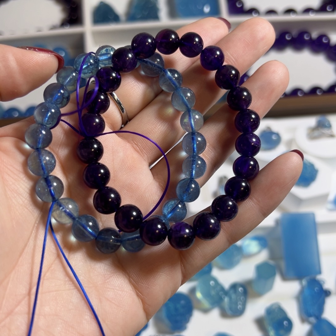 天***际海蓝手串直播间专拍