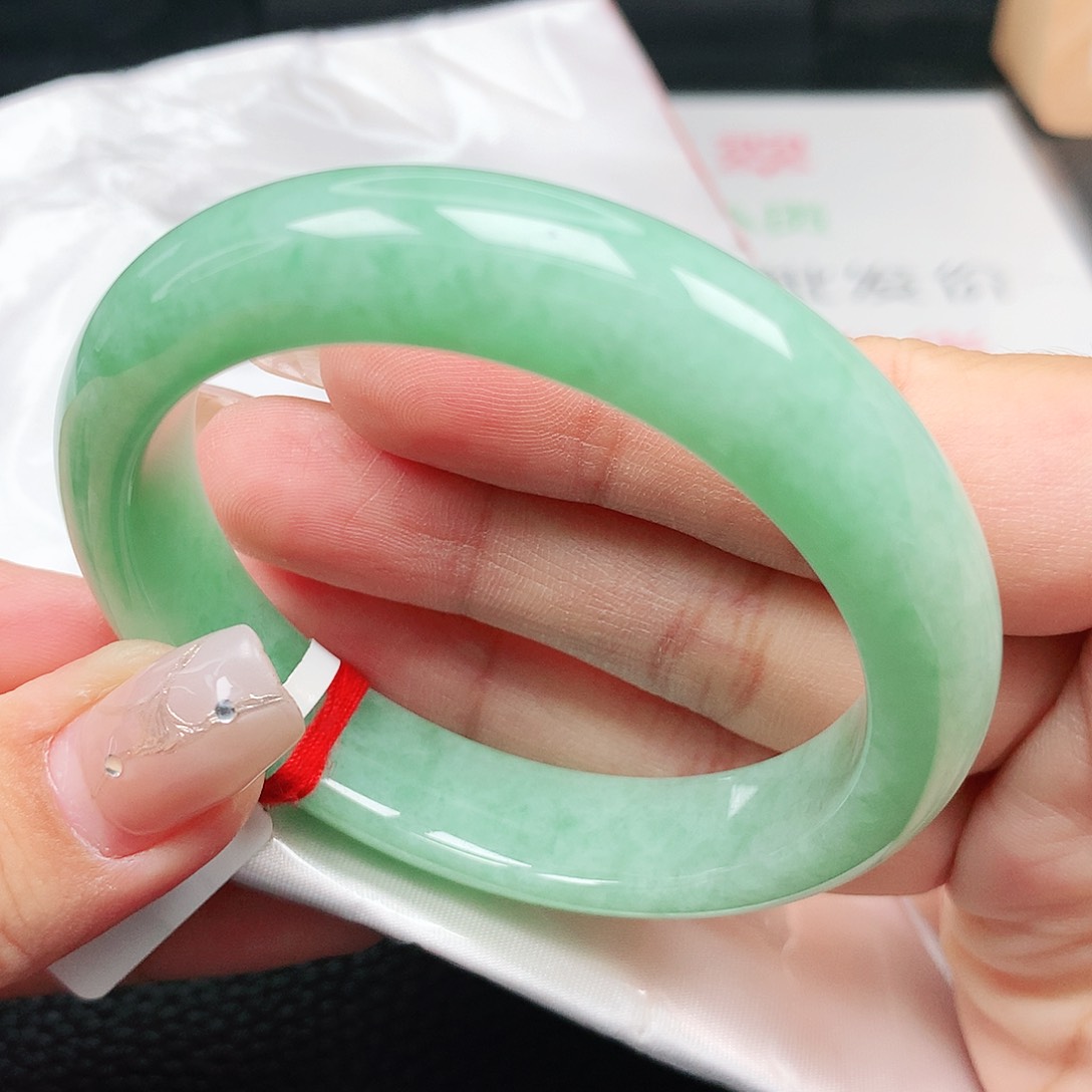 未镶嵌手镯翡翠53.54正圈