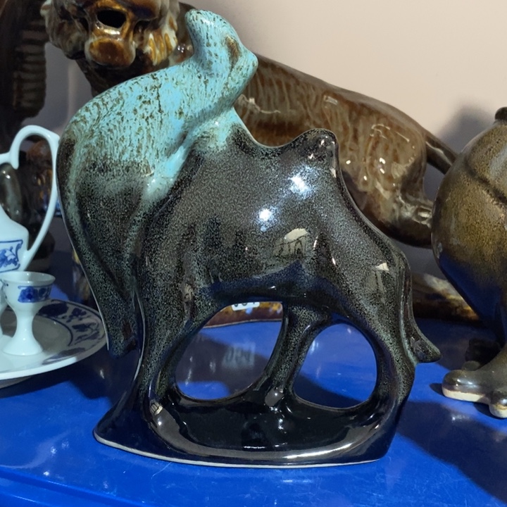 瓷片七厂窑变骆驼高度21厘米