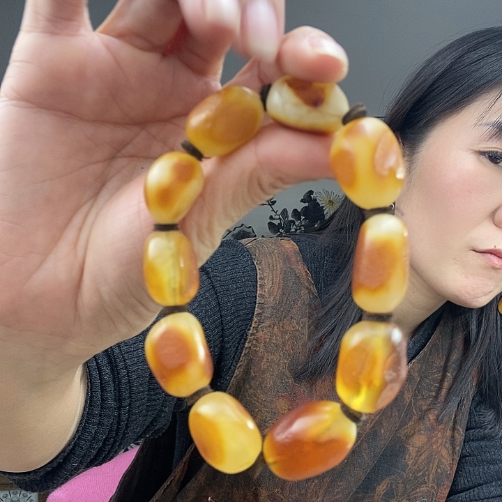 蜜蜡手串未镶嵌手串