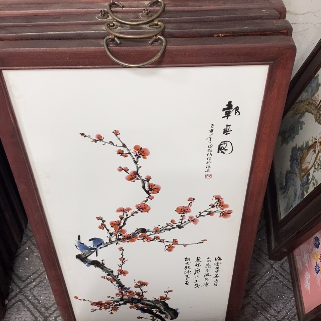 瓷片景德镇瓷板画柴窑烧制86*46