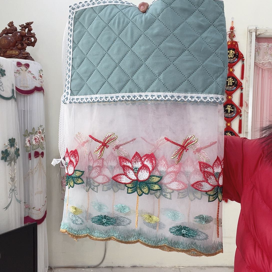 醋酯纤维荷花绿花边85