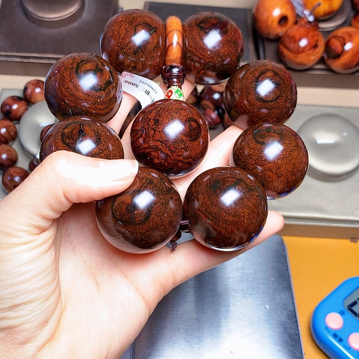 花梨木类手串/手链老挝花梨风化料土埋料3.5