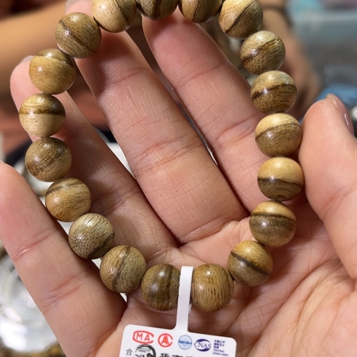 沉香手串1.0越南沉香圆珠单圈多样性发1