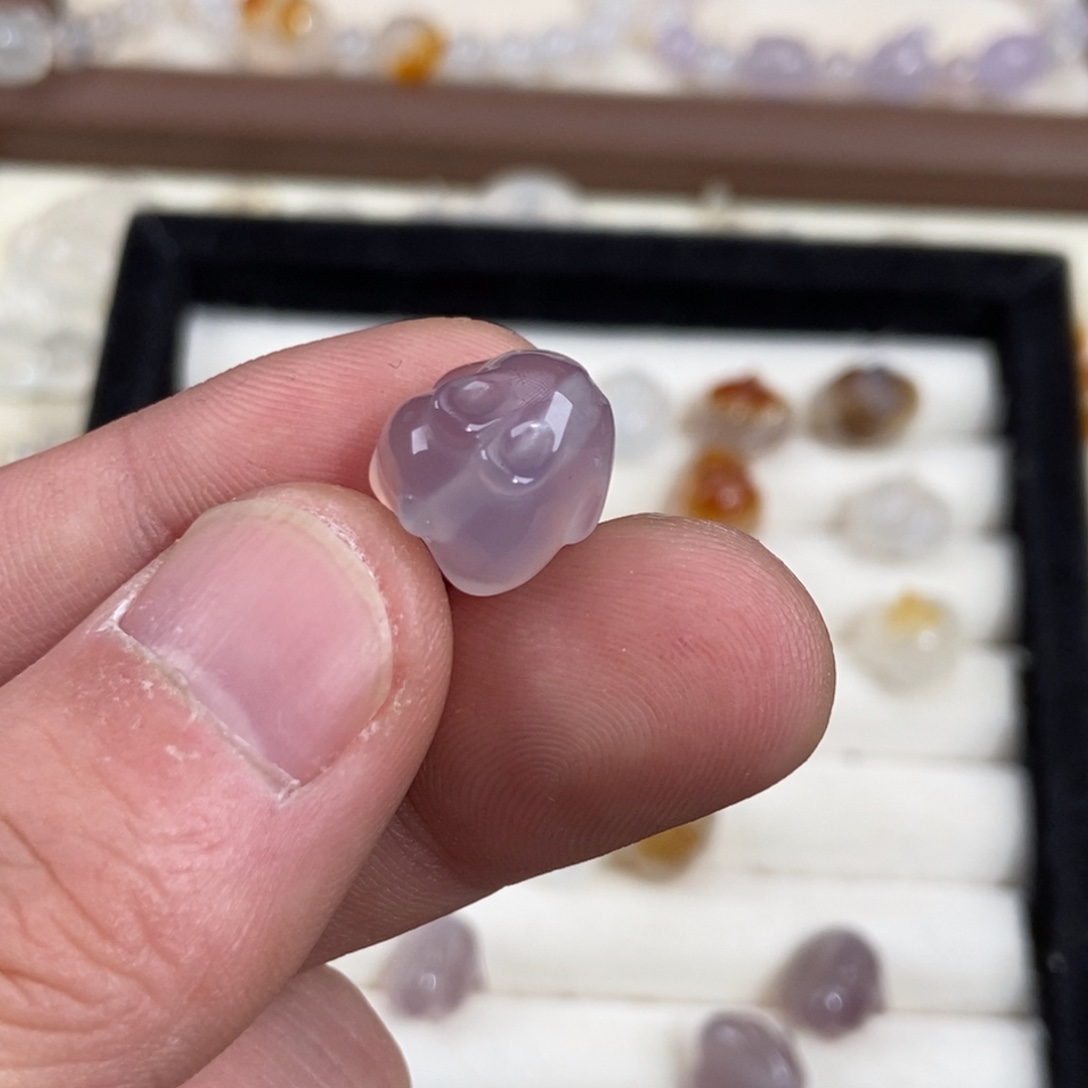 黑***心玛瑙/玉髓未镶嵌手链黑猫