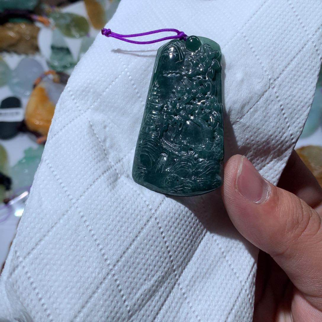 翡翠项链未镶嵌天然