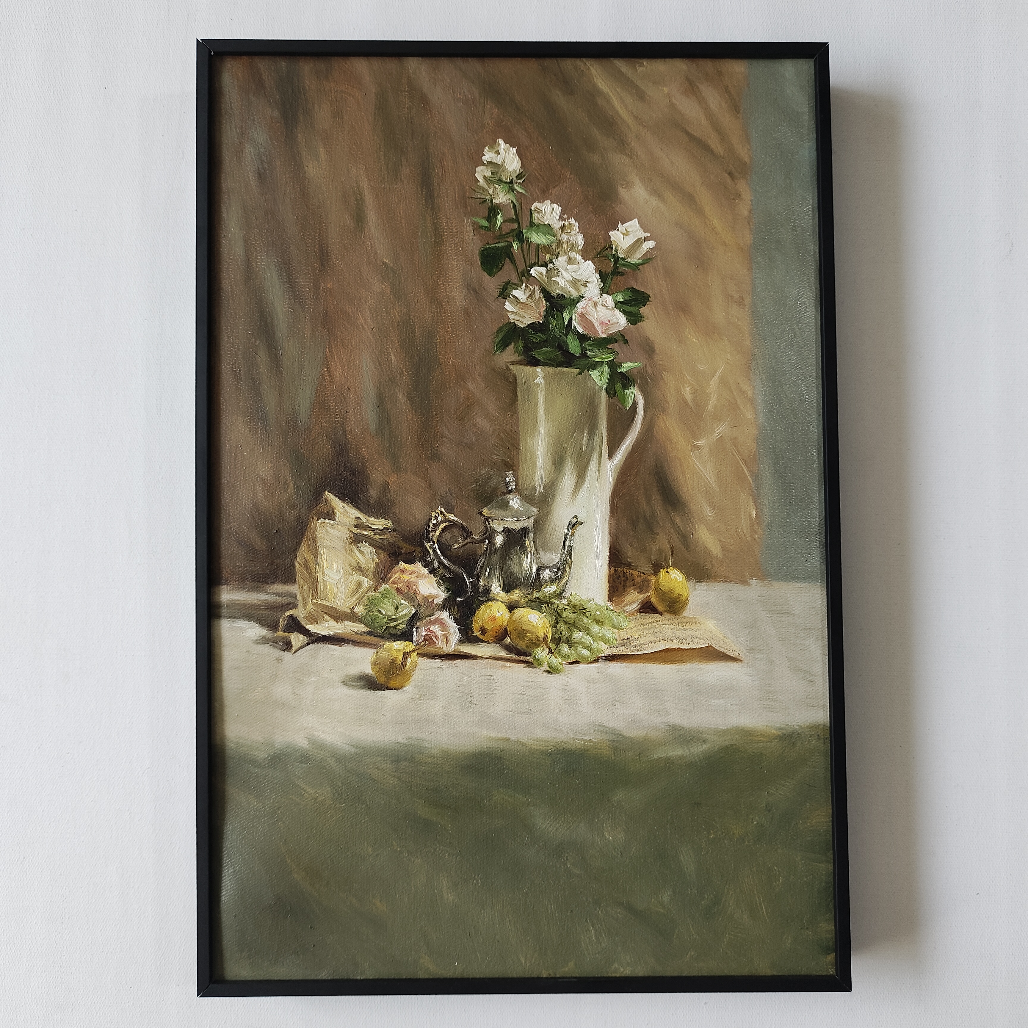 现代复古花卉挂画用于客厅餐厅卧室墙壁的高级感装饰画