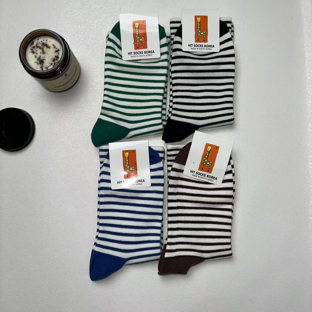 小鹿家好穿的条纹袜子（袜子两双起发货）