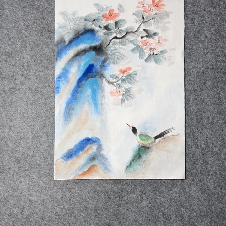 国画手绘国风花鸟画
