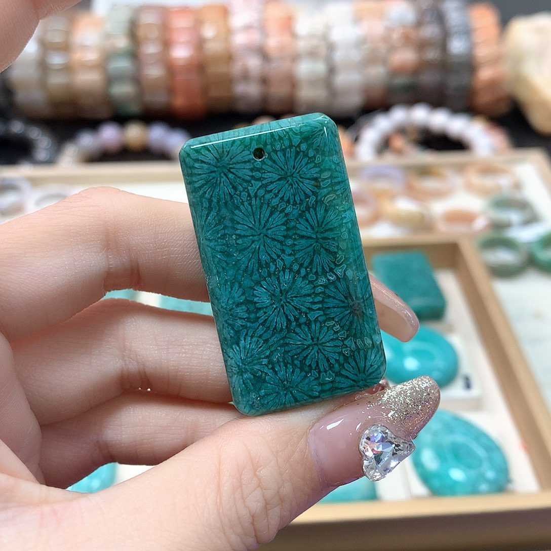 硅化珊瑚（珊瑚玉）手链未镶嵌天**玉113