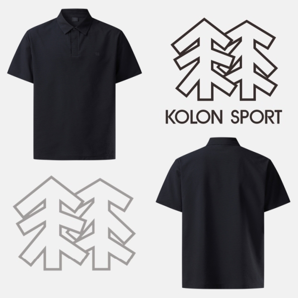 KOLON SPORT/可隆夏季新款泡泡纱速干冰感透气商务休闲短袖POLO衫