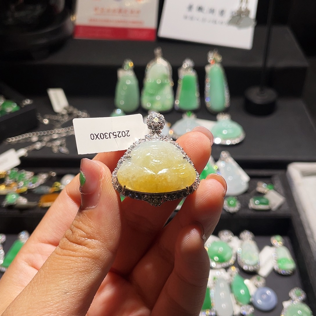 翡翠银S925镶嵌颈饰